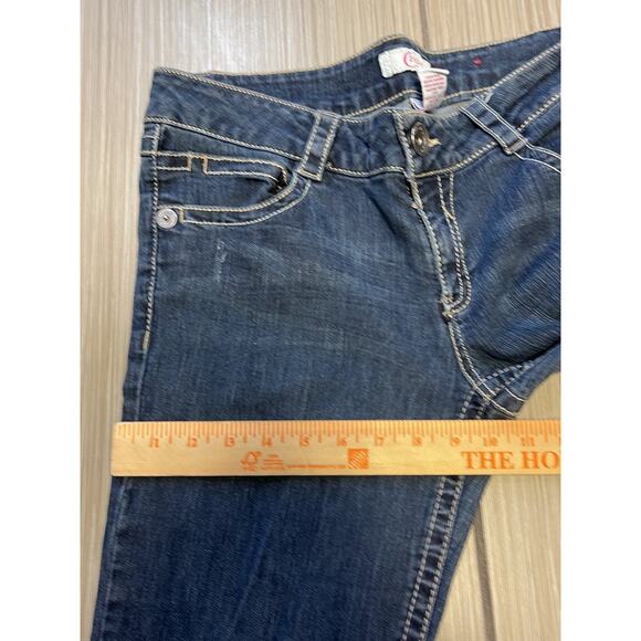 y2k grunge streetwear rodeo western cowgirl Candies bootcut jeans womens sz 11 - Picture 6 of 10